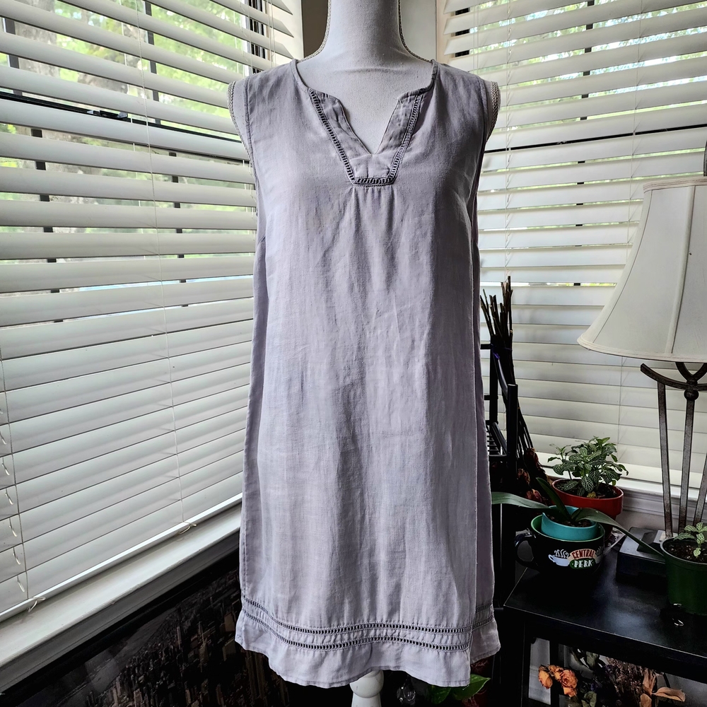 Sigrid Olsen Light Gray Sleeveless Dress